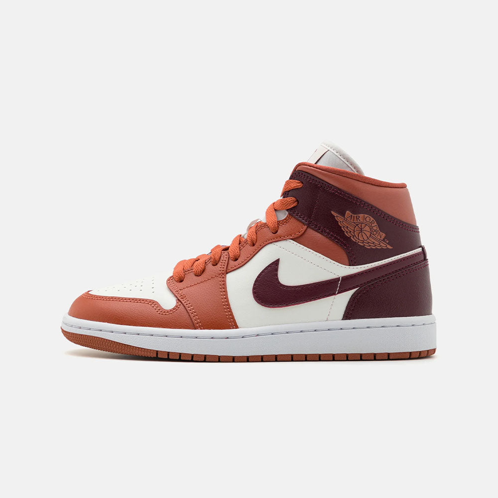 Air Jordan 1 Mid Dusty Peach Night Maroon