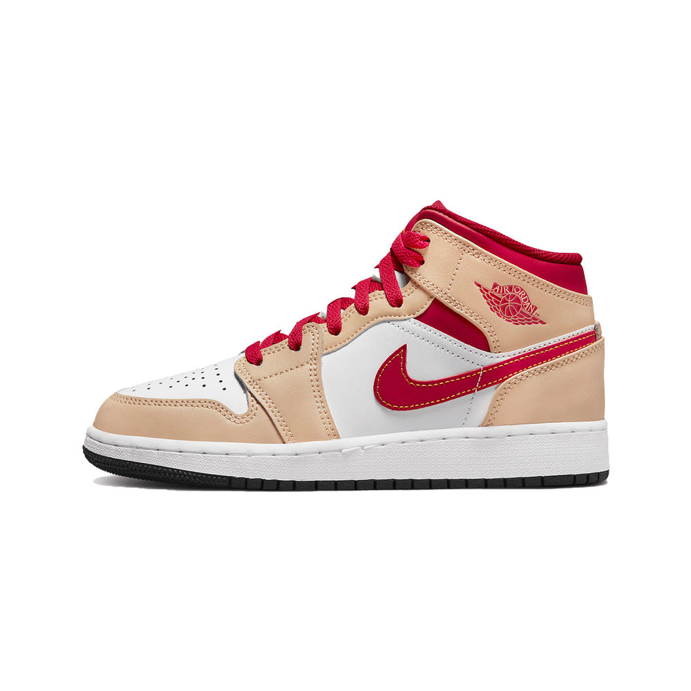 Air Jordan 1 Mid Light Cardinal Curry