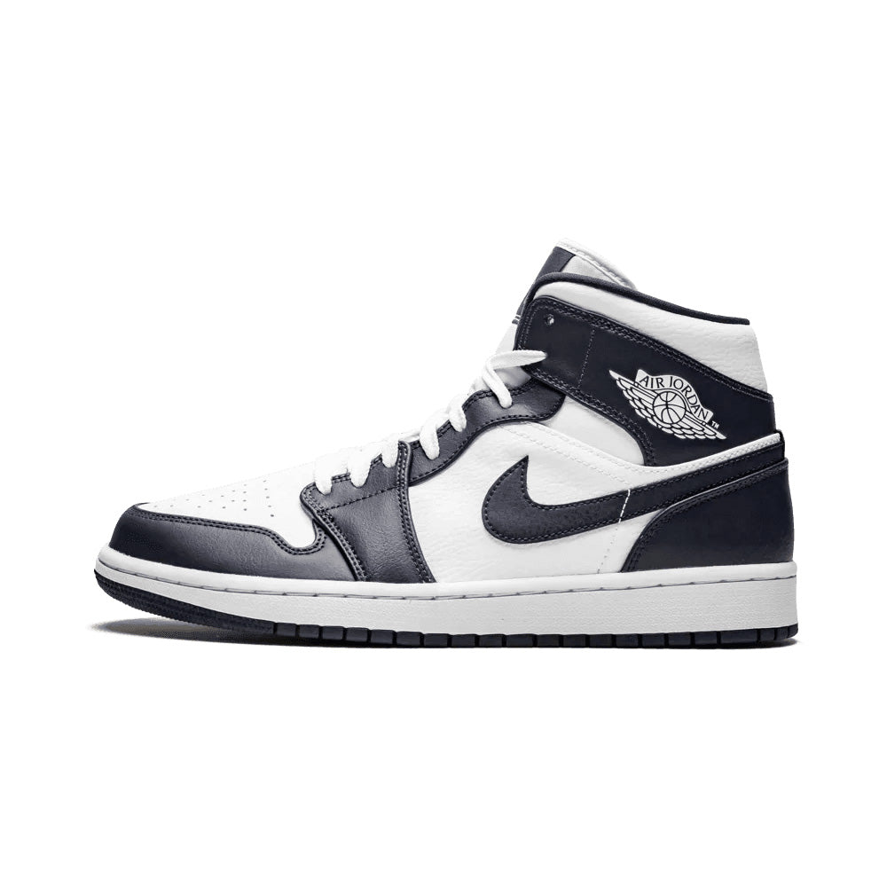 Air Jordan 1 Mid White Metallic Gold Obsidian